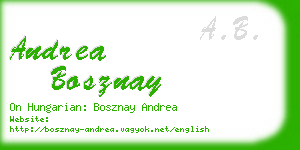 andrea bosznay business card